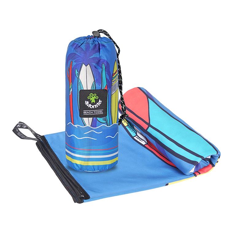 Custom Surf Microfiber Printed Sand Free Beach Towel