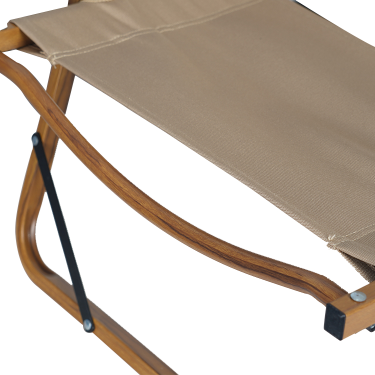 Custom Outdoor Furniture Portable Wood Grain Camping Chair Aluminum Folding Chair